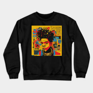 Jean Michel Basquiat, Graffiti Art Tribute, Street Art Crewneck Sweatshirt